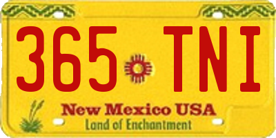 NM license plate 365TNI