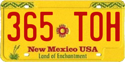 NM license plate 365TOH