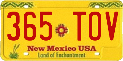 NM license plate 365TOV