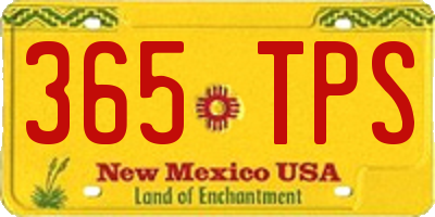 NM license plate 365TPS