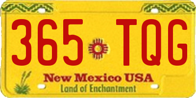 NM license plate 365TQG