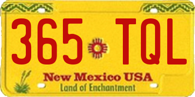 NM license plate 365TQL