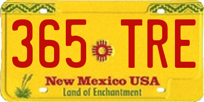 NM license plate 365TRE