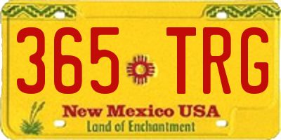 NM license plate 365TRG
