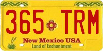 NM license plate 365TRM