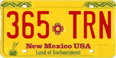 NM license plate 365TRN