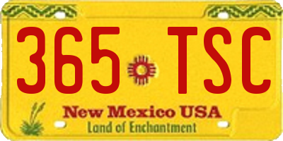 NM license plate 365TSC
