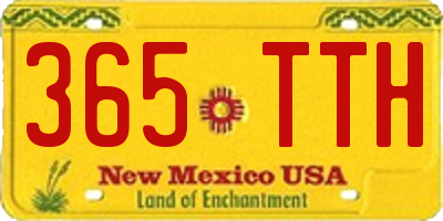 NM license plate 365TTH