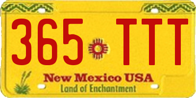 NM license plate 365TTT