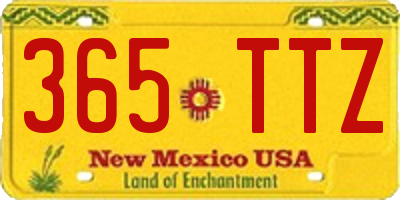 NM license plate 365TTZ