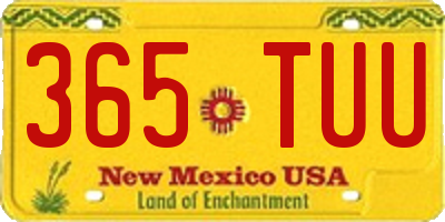 NM license plate 365TUU