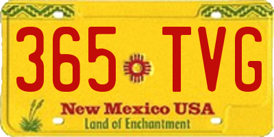 NM license plate 365TVG