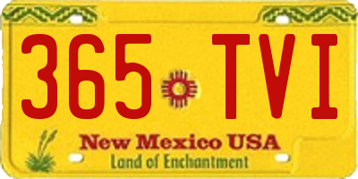 NM license plate 365TVI
