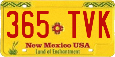 NM license plate 365TVK