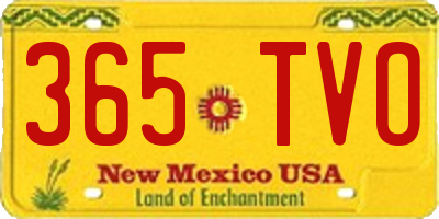 NM license plate 365TVO