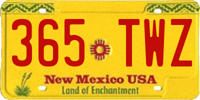 NM license plate 365TWZ