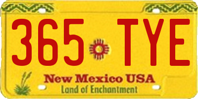 NM license plate 365TYE