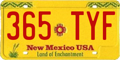 NM license plate 365TYF