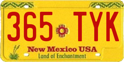 NM license plate 365TYK
