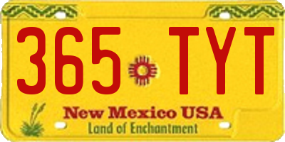 NM license plate 365TYT