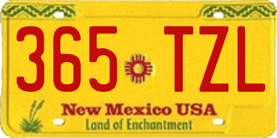 NM license plate 365TZL