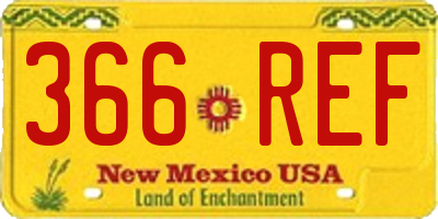 NM license plate 366REF