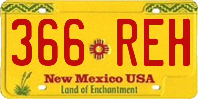NM license plate 366REH