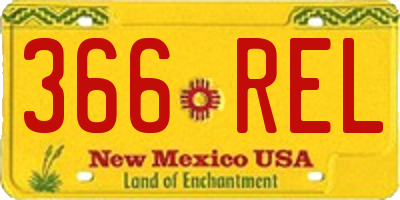 NM license plate 366REL