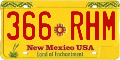 NM license plate 366RHM