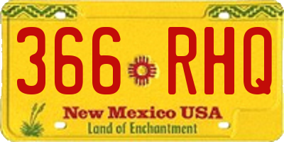 NM license plate 366RHQ