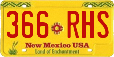 NM license plate 366RHS