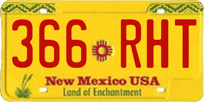 NM license plate 366RHT