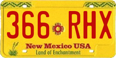 NM license plate 366RHX