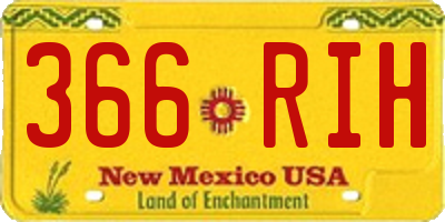 NM license plate 366RIH