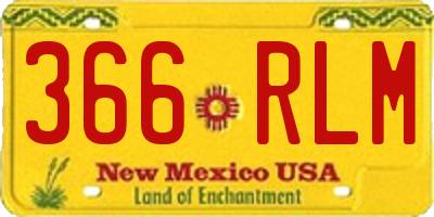 NM license plate 366RLM
