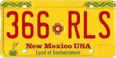 NM license plate 366RLS
