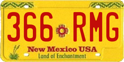 NM license plate 366RMG