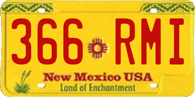 NM license plate 366RMI