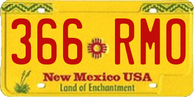 NM license plate 366RMO