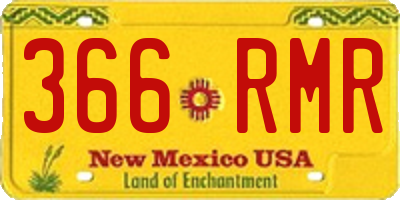 NM license plate 366RMR