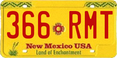 NM license plate 366RMT