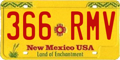 NM license plate 366RMV