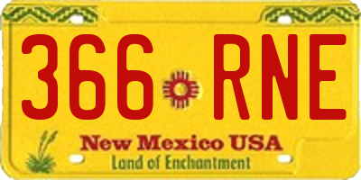 NM license plate 366RNE