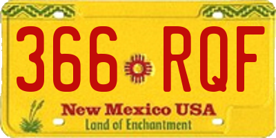 NM license plate 366RQF