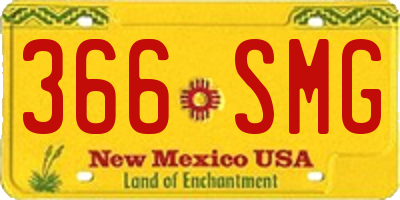 NM license plate 366SMG
