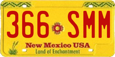 NM license plate 366SMM