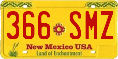 NM license plate 366SMZ