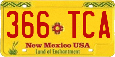NM license plate 366TCA