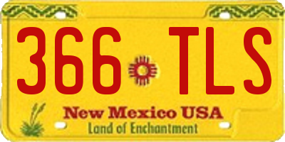 NM license plate 366TLS