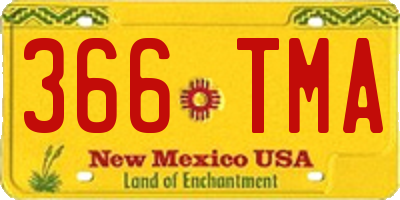 NM license plate 366TMA